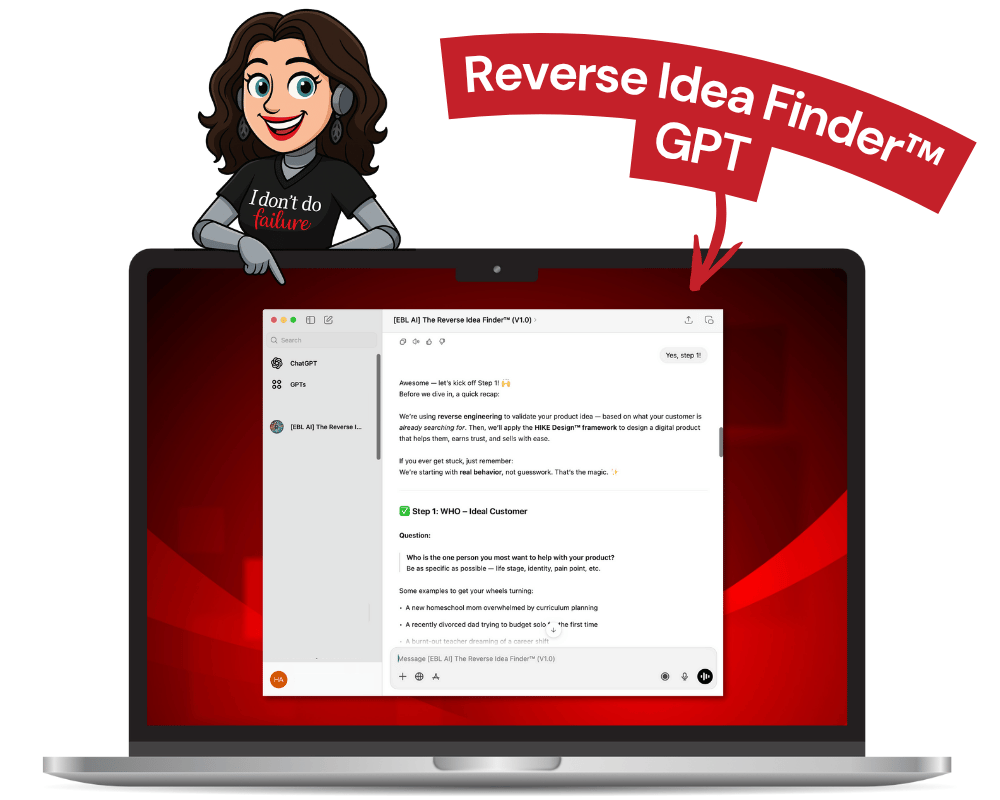 Reverse Idea Finder GPT Mockup