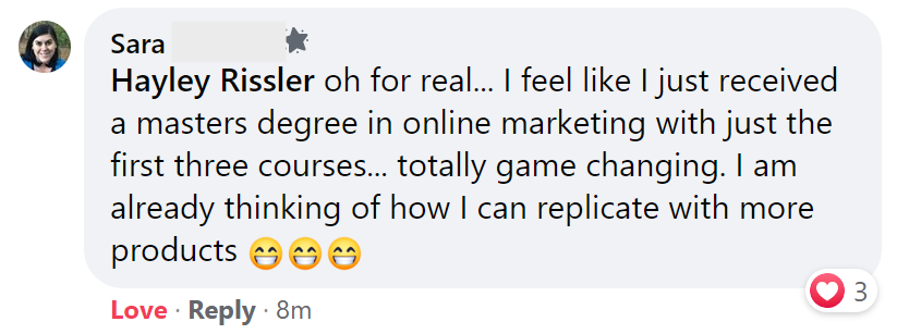 Sara Testimonial